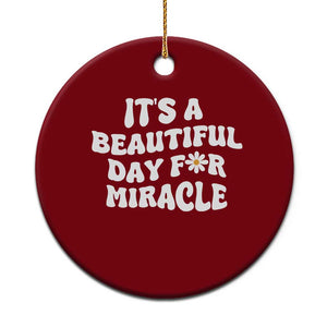 IVF Miracle Ceramic Ornament Transfer Day Infertility Support Gift TS10 1pc Red Print Your Wear