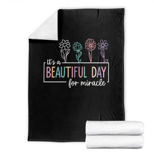 Its a Beautiful Day For IVF Miracle Throw Blanket Transfer Day Infertility Support Gift TS10 Black Print Your Wear