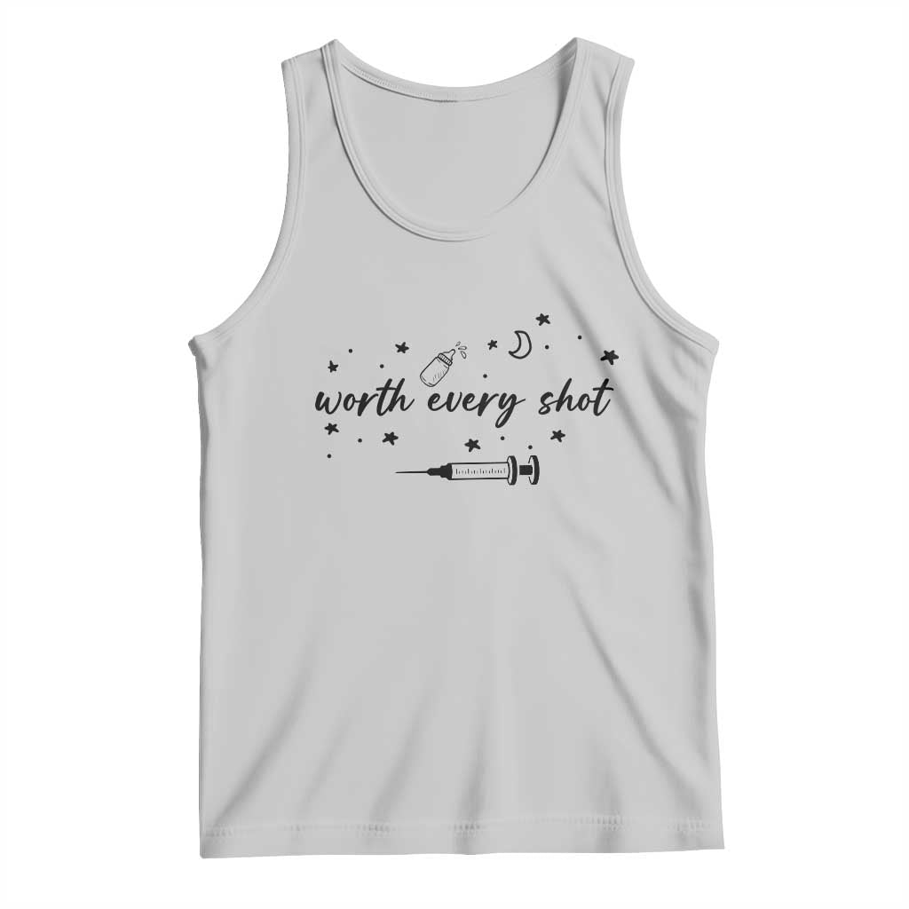 Worth Every Shot Tank Top IVF Baby Pregnancy Announcement TS10 Ash Print Your Wear