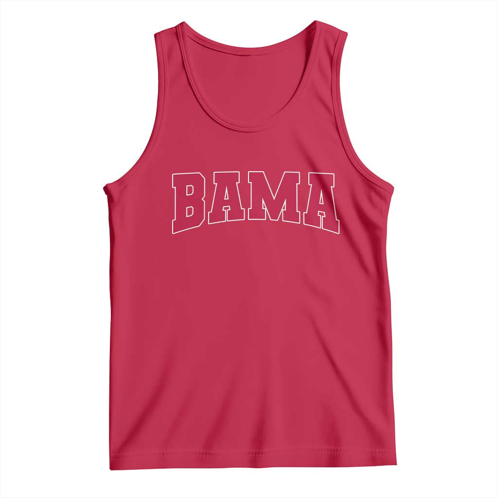 Vintage Bama Tank Top Retro Varsity Alabama Football Lover AL State TS10 Red Print Your Wear