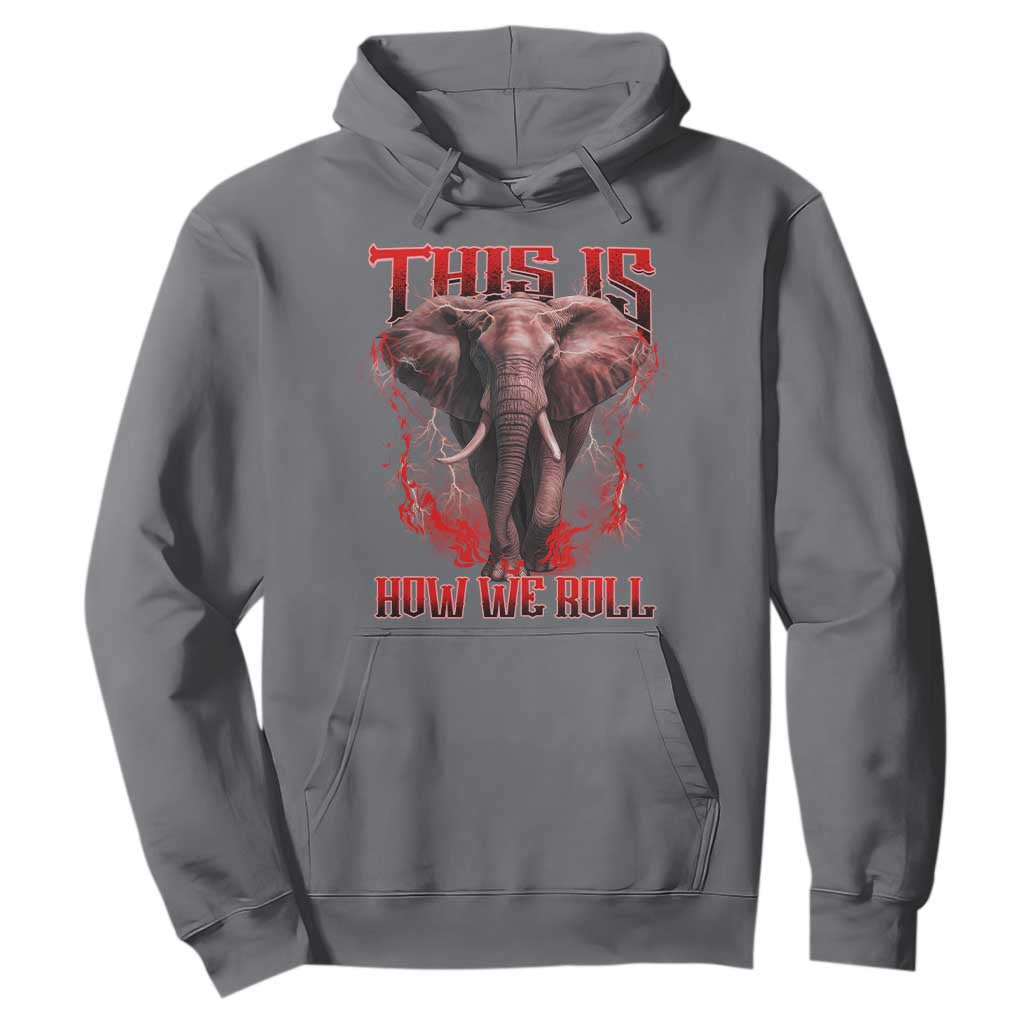 Alabama Fan Hoodie This Is How We Roll Bama Mascot Game Day TS10 Charcoal Print Your Wear