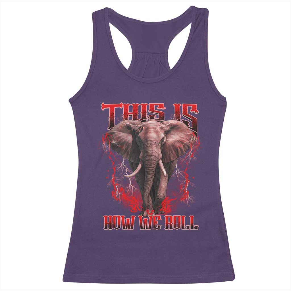Alabama Fan Racerback Tank Top This Is How We Roll Bama Mascot Game Day TS10 Purple Print Your Wear