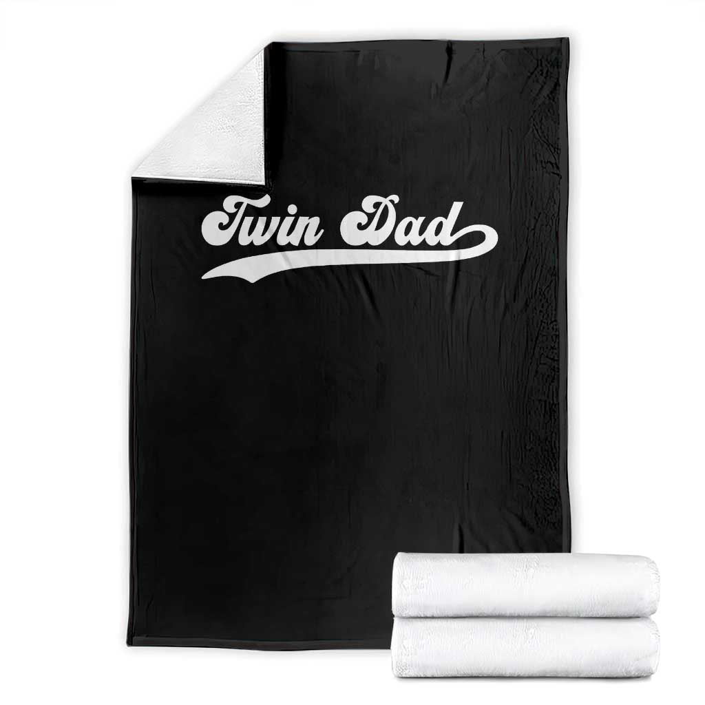 Twin Dad Throw Blanket Vintage Retro Style Fathers Day Presents TS10 Black Print Your Wear