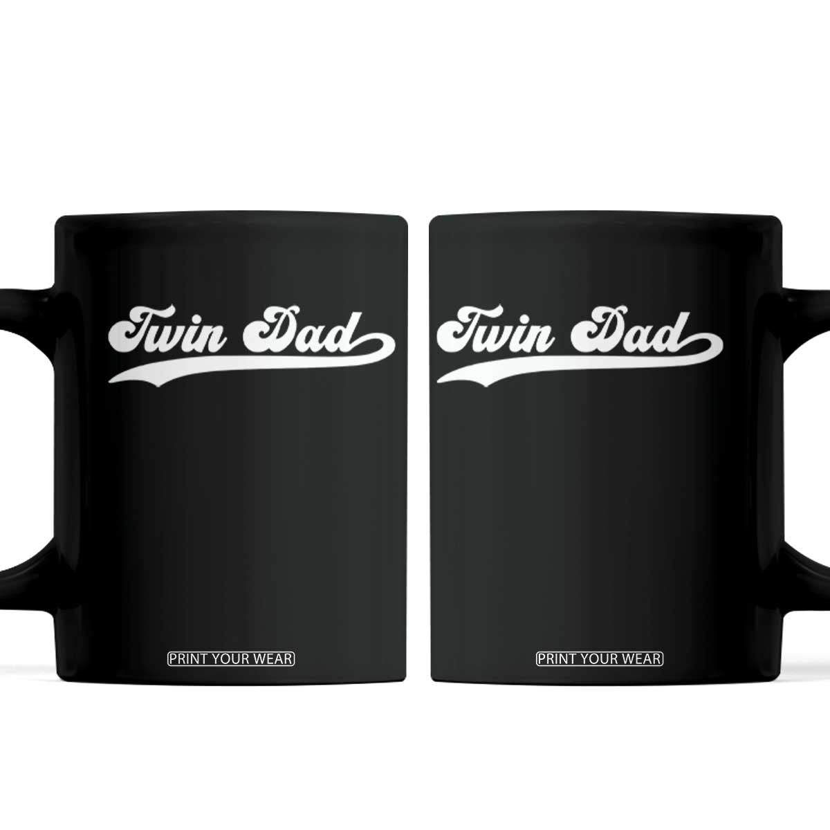 Twin Dad Coffee Mug Vintage Retro Style Fathers Day Presents TS10 Black Print Your Wear
