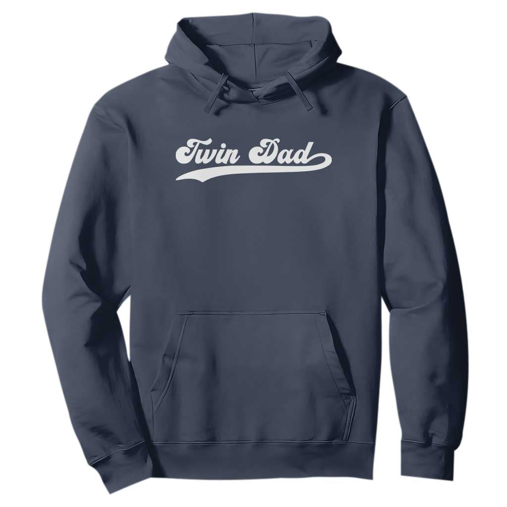 Twin Dad Hoodie Vintage Retro Style Fathers Day Presents TS10 Navy Print Your Wear