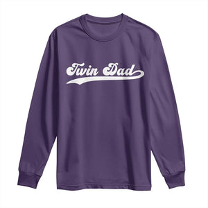 Twin Dad Long Sleeve Shirt Vintage Retro Style Fathers Day Presents TS10 Purple Print Your Wear