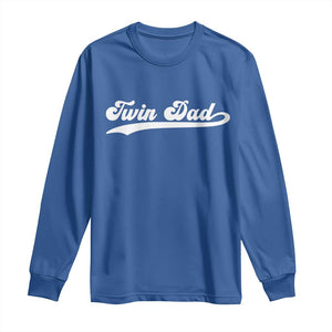 Twin Dad Long Sleeve Shirt Vintage Retro Style Fathers Day Presents TS10 Royal Blue Print Your Wear