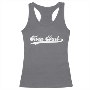 Twin Dad Racerback Tank Top Vintage Retro Style Fathers Day Presents TS10 Charcoal Print Your Wear