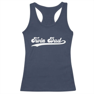 Twin Dad Racerback Tank Top Vintage Retro Style Fathers Day Presents TS10 Navy Print Your Wear
