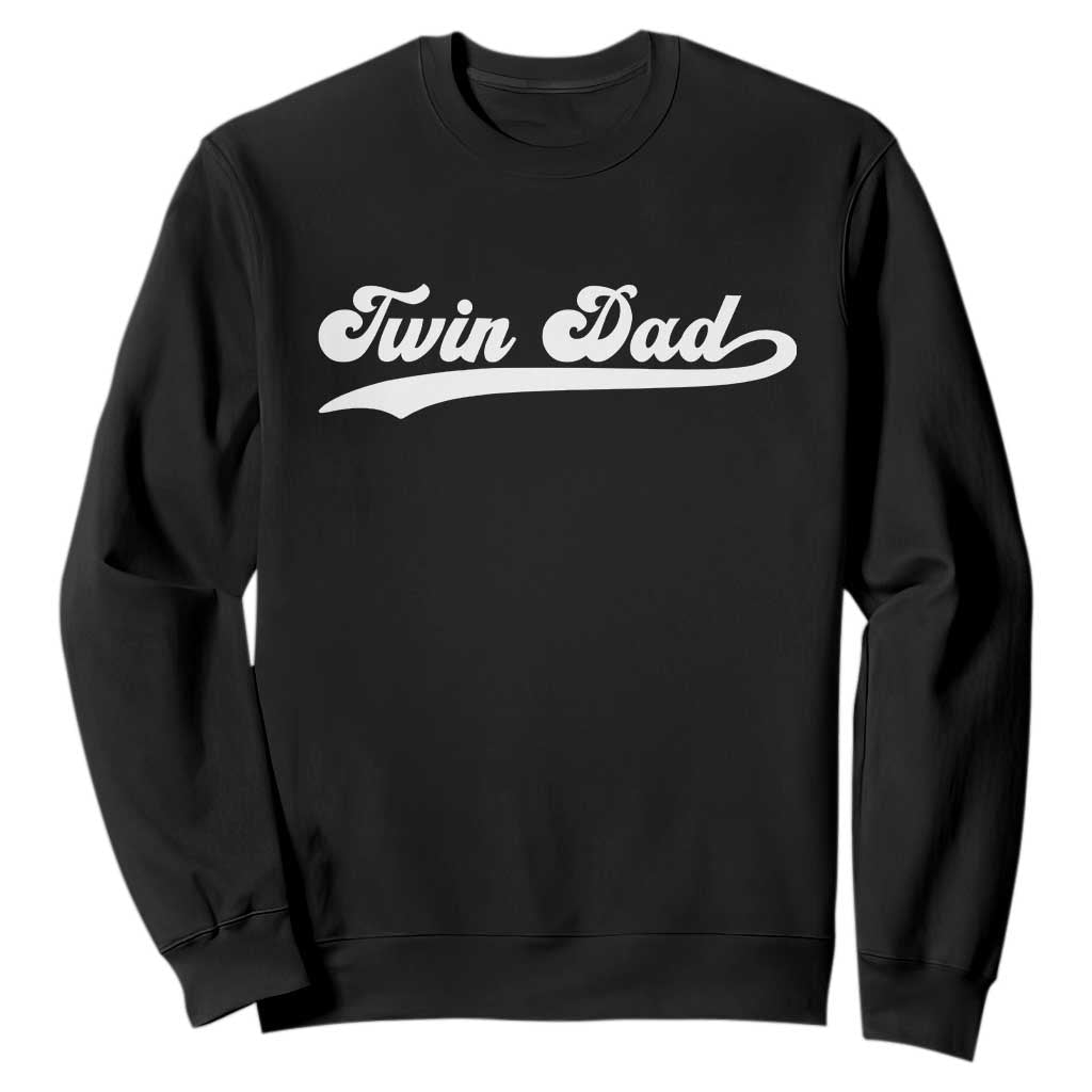 Twin Dad Sweatshirt Vintage Retro Style Fathers Day Presents TS10 Black Print Your Wear