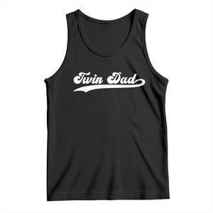 Twin Dad Tank Top Vintage Retro Style Fathers Day Presents TS10 Black Print Your Wear