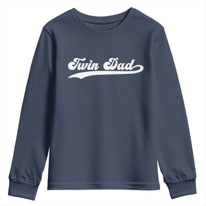 Twin Dad Youth Sweatshirt Vintage Retro Style Fathers Day Presents TS10 Navy Print Your Wear