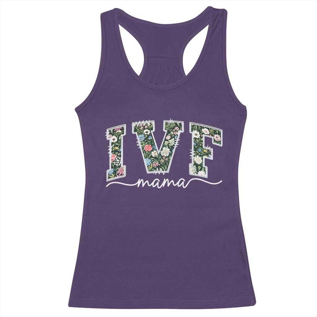 IVF Mama Racerback Tank Top Floral Mom Mothers Day TS10 Purple Print Your Wear