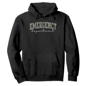 Floral Emergency Department Hoodie ER Nurse Gift TS10 Black Print Your Wear