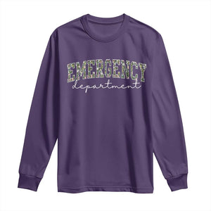 Floral Emergency Department Long Sleeve Shirt ER Nurse Gift TS10 Purple Print Your Wear