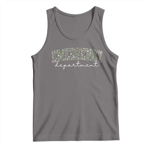 Floral Emergency Department Tank Top ER Nurse Gift TS10 Deep Heather Print Your Wear