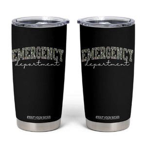 Floral Emergency Department Tumbler Cup ER Nurse Gift TS10 Black Print Your Wear