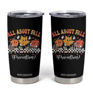 Fall Prevention Tumbler Cup Autumn Thanksgiving Nurse PT OT TS10 Black Print Your Wear