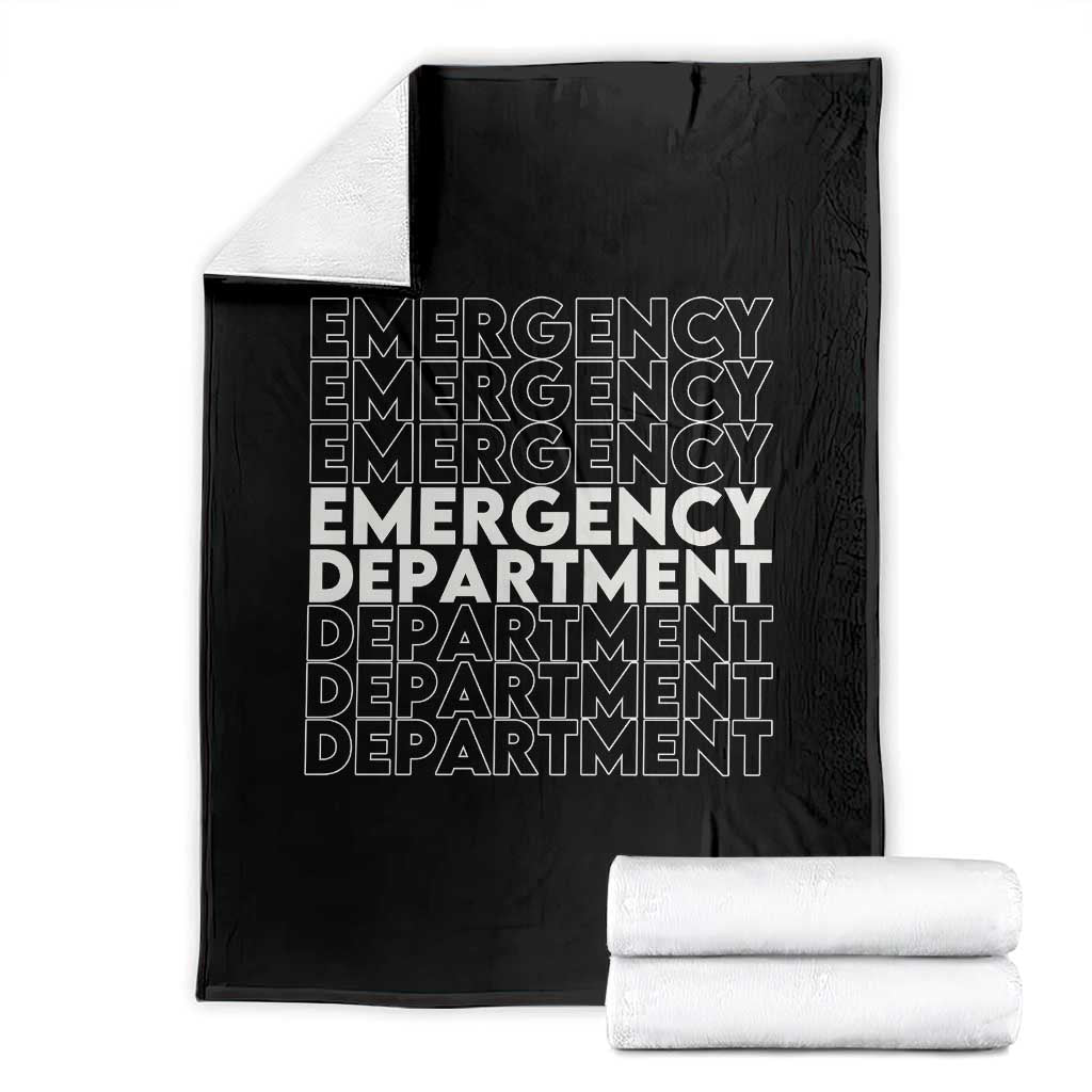 Emergency Department Throw Blanket Retro ER Nurse Gift TS10 Black Print Your Wear
