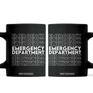 Emergency Department Coffee Mug Retro ER Nurse Gift TS10 Black Print Your Wear