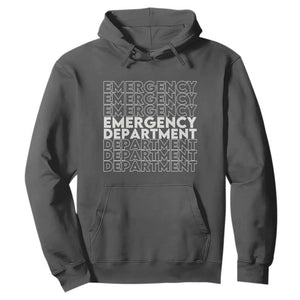 Emergency Department Hoodie Retro ER Nurse Gift TS10 Dark Heather Print Your Wear