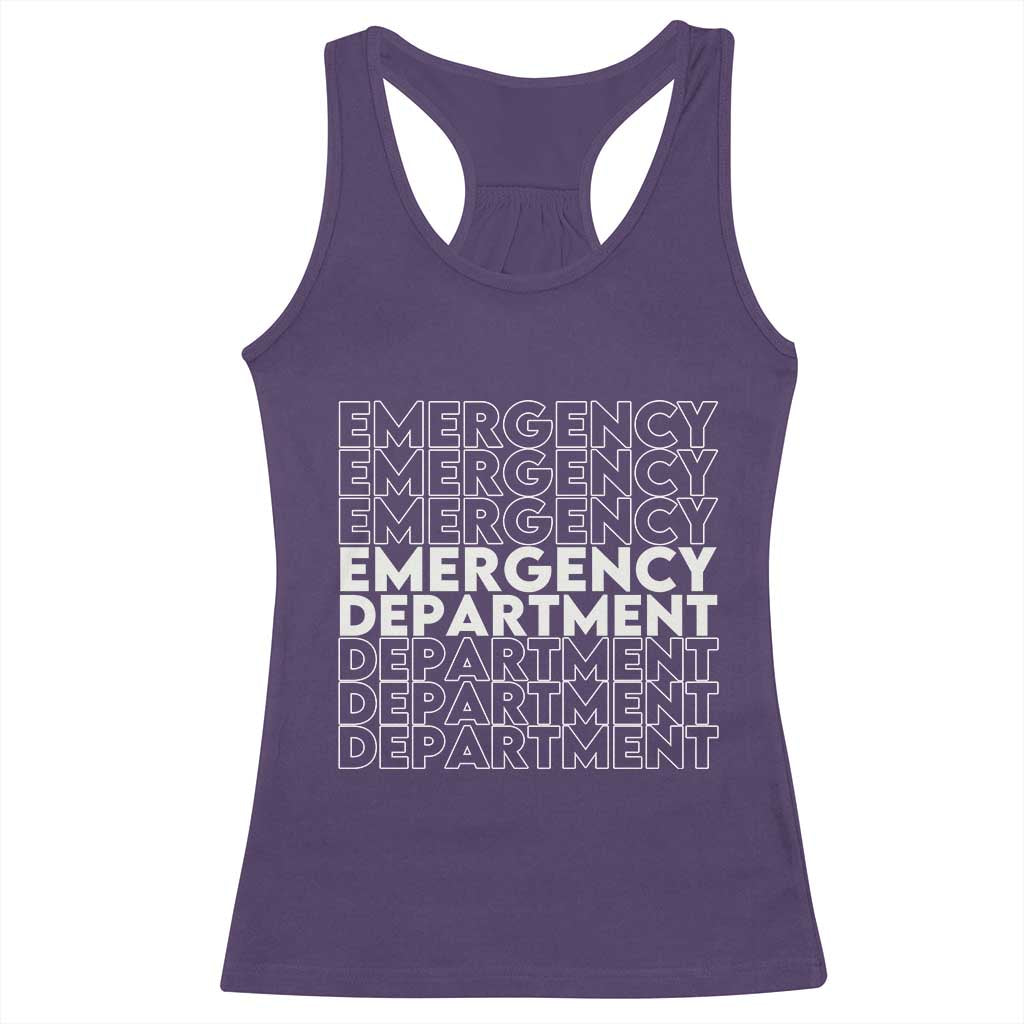 Emergency Department Racerback Tank Top Retro ER Nurse Gift TS10 Purple Print Your Wear