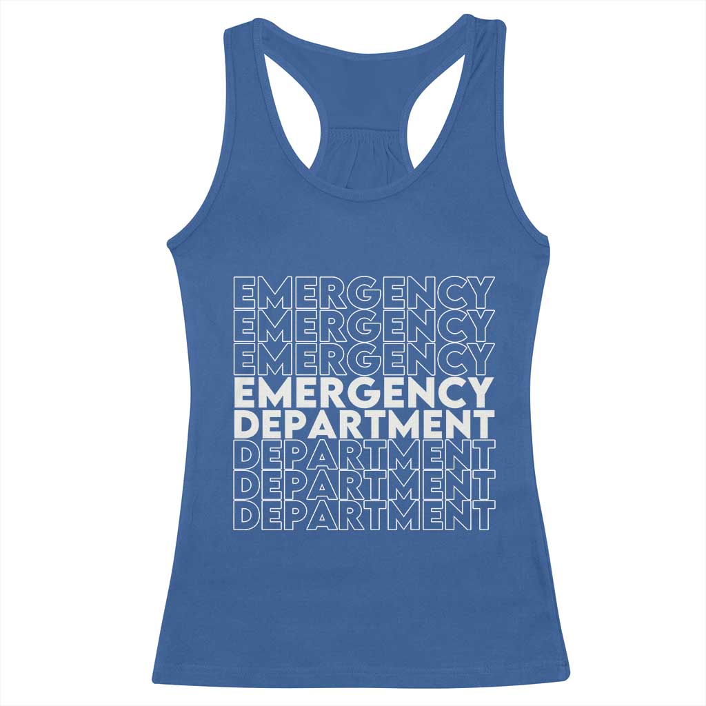 Emergency Department Racerback Tank Top Retro ER Nurse Gift TS10 Royal Blue Print Your Wear