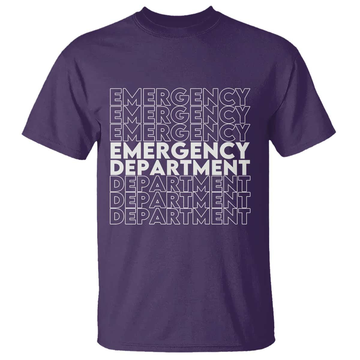 Emergency Department T Shirt Retro ER Nurse Gift TS10 Purple Print Your Wear