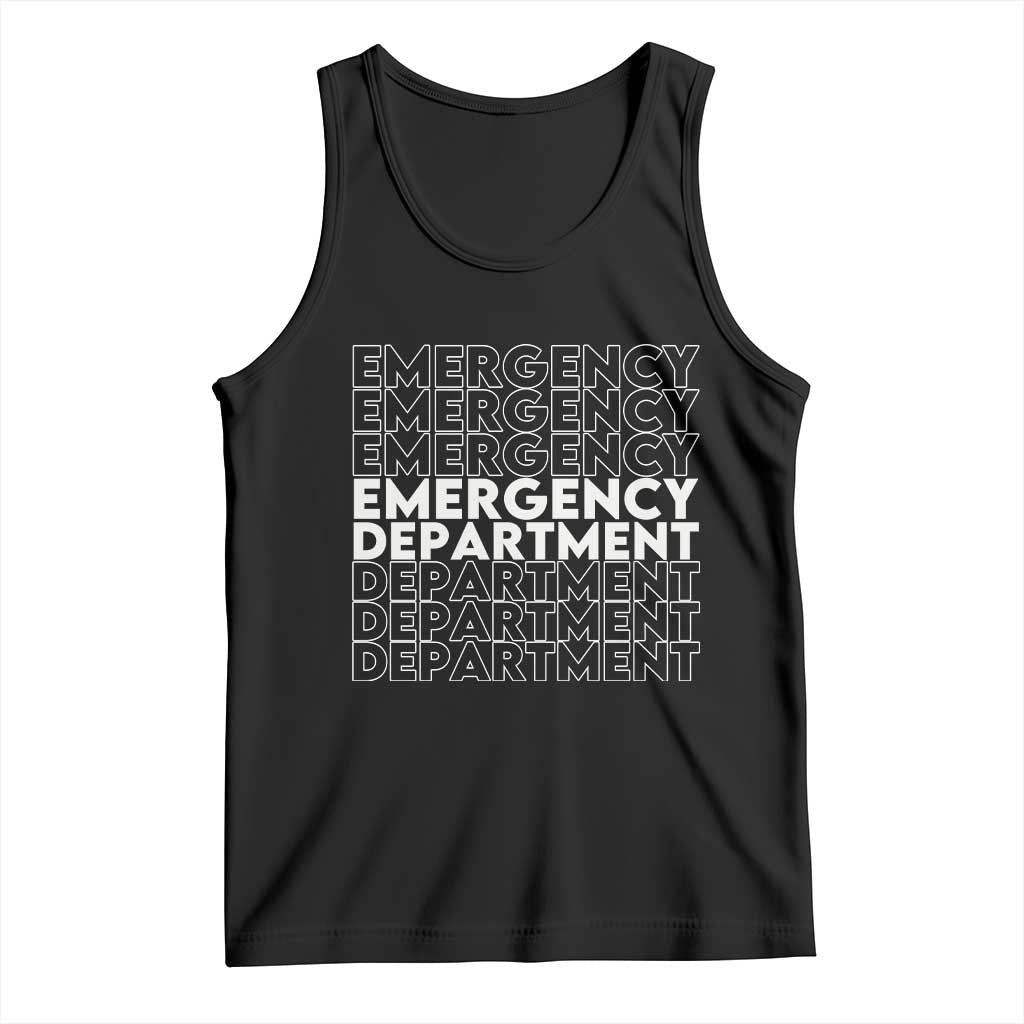 Emergency Department Tank Top Retro ER Nurse Gift TS10 Black Print Your Wear