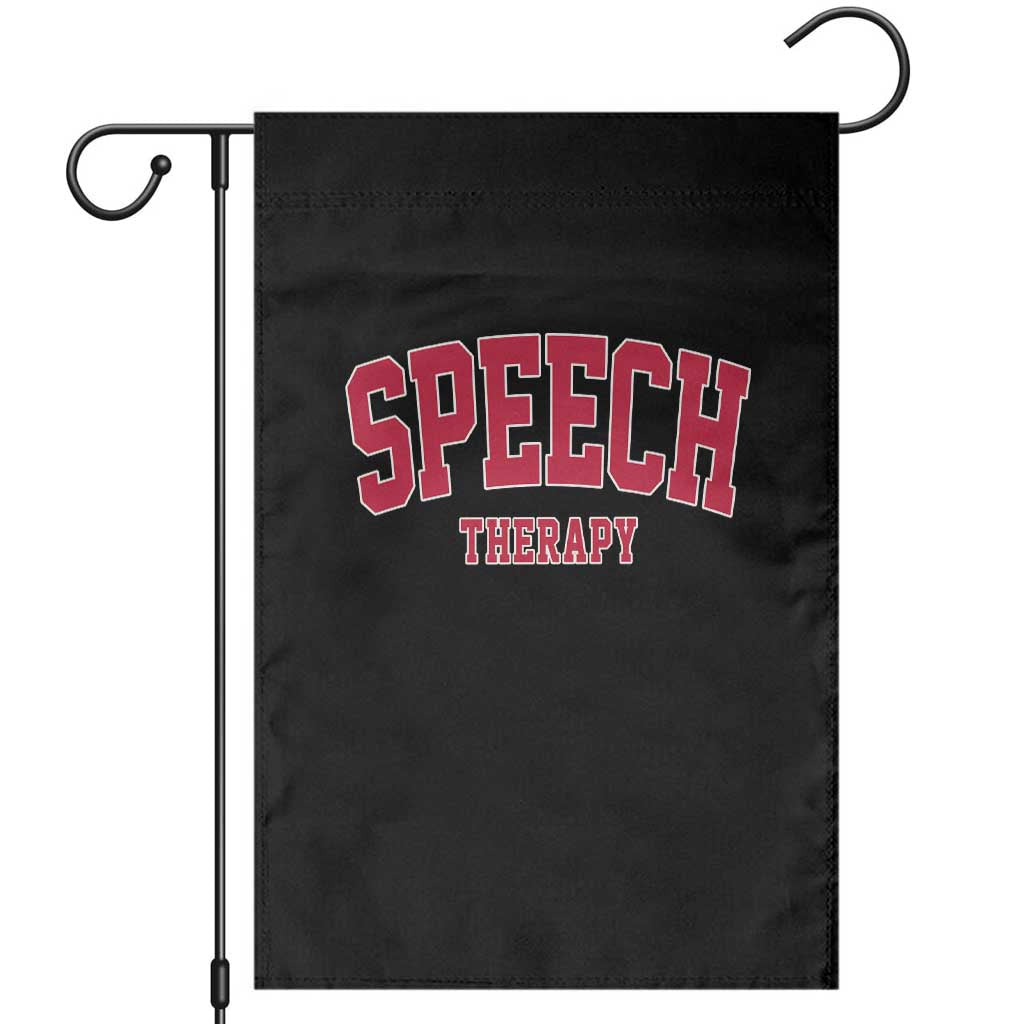 Retro Speech Therapy Garden Flag Special Education Therapist Teacher Appreciation TS10 Black Print Your Wear