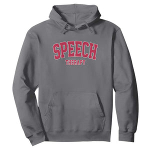 Retro Speech Therapy Hoodie Special Education Therapist Teacher Appreciation TS10 Charcoal Print Your Wear