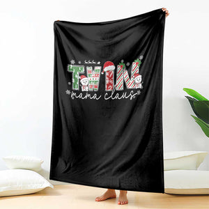 Christmas Twin Mama Claus Throw Blanket Pregnancy Announcement TS10 Print Your Wear