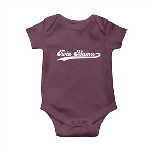 Twin Mama Baby Onesie Pregnancy Announcement New Mom Gift TS10 Maroon Print Your Wear
