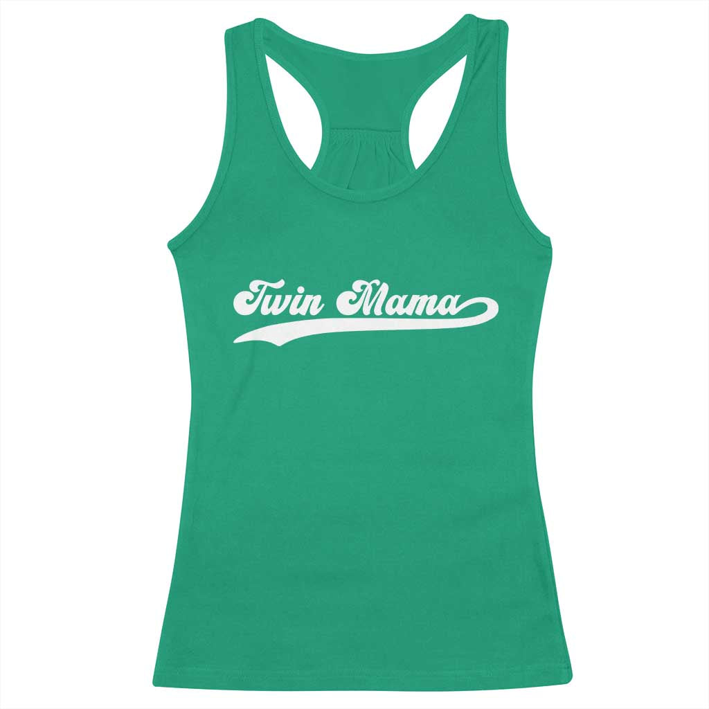 Twin Mama Racerback Tank Top Pregnancy Announcement New Mom Gift TS10 Irish Green Print Your Wear