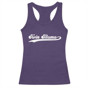 Twin Mama Racerback Tank Top Pregnancy Announcement New Mom Gift TS10 Purple Print Your Wear