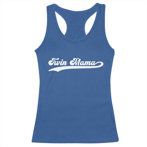 Twin Mama Racerback Tank Top Pregnancy Announcement New Mom Gift TS10 Royal Blue Print Your Wear