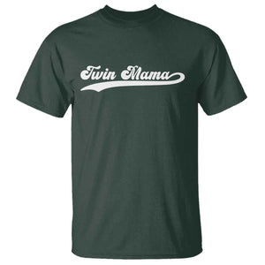 Twin Mama T Shirt Pregnancy Announcement New Mom Gift TS10 Dark Forest Green Print Your Wear