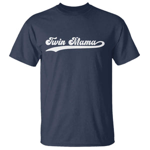 Twin Mama T Shirt Pregnancy Announcement New Mom Gift TS10 Navy Print Your Wear