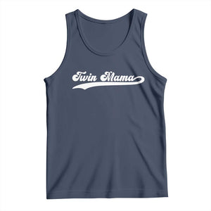 Twin Mama Tank Top Pregnancy Announcement New Mom Gift TS10 Navy Print Your Wear