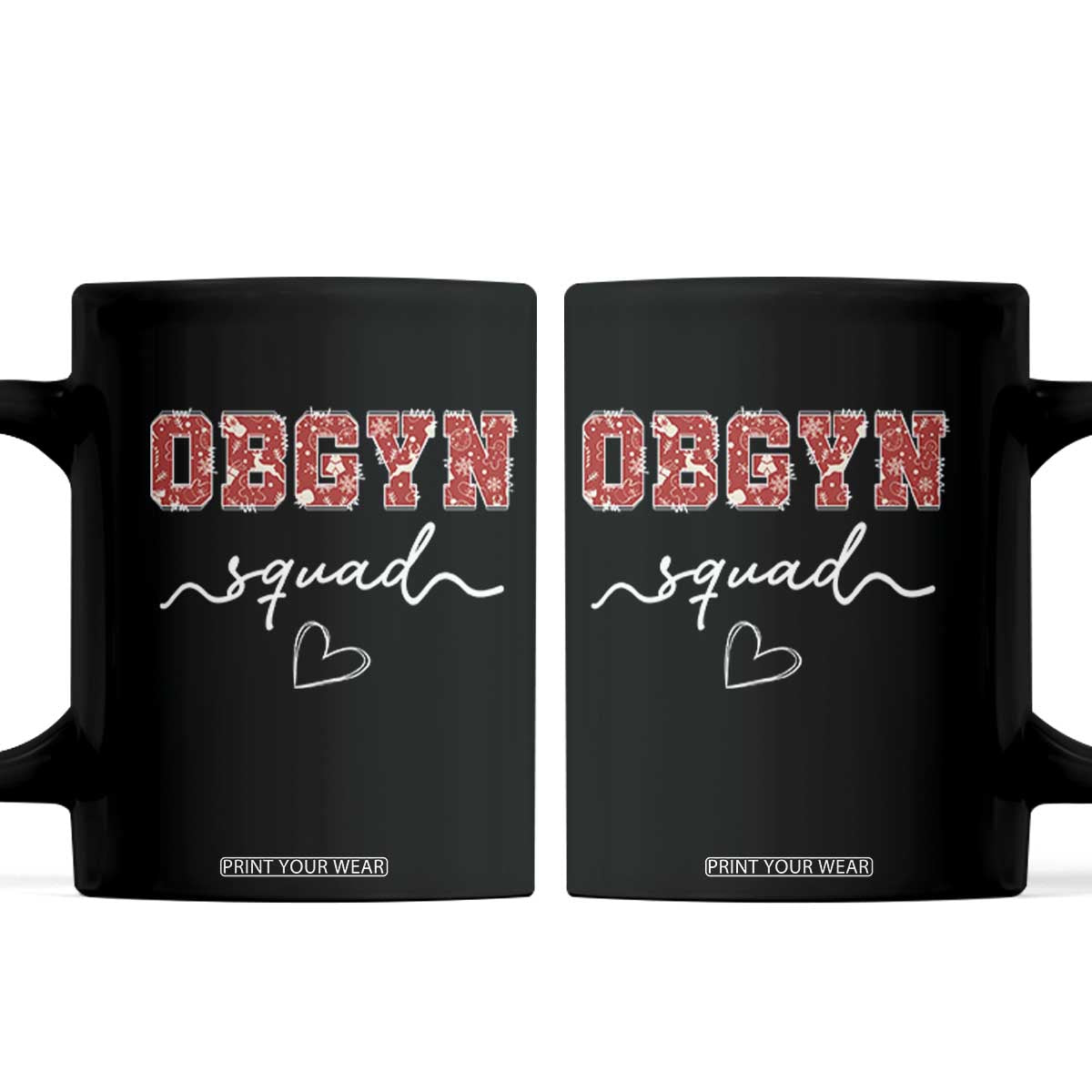 Christmas OBGYN Squad Coffee Mug Obstetrics And Gynecology Nurse TS10 Black Print Your Wear
