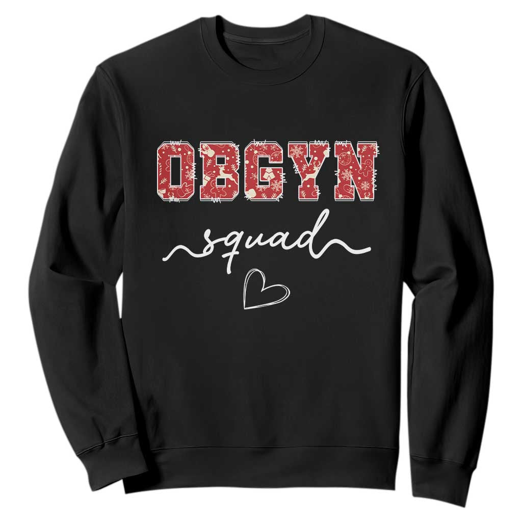 Christmas OBGYN Squad Sweatshirt Obstetrics And Gynecology Nurse TS10 Black Print Your Wear