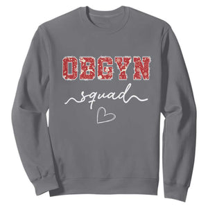 Christmas OBGYN Squad Sweatshirt Obstetrics And Gynecology Nurse TS10 Charcoal Print Your Wear