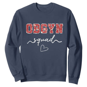 Christmas OBGYN Squad Sweatshirt Obstetrics And Gynecology Nurse TS10 Navy Print Your Wear