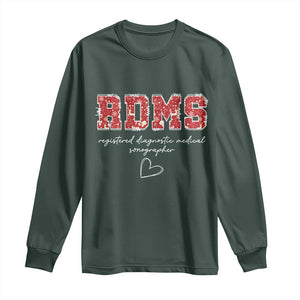 Christmas Sonographer Long Sleeve Shirt RDMS Ultrasound Tech Technologist Gift TS10 Dark Forest Green Print Your Wear
