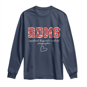 Christmas Sonographer Long Sleeve Shirt RDMS Ultrasound Tech Technologist Gift TS10 Navy Print Your Wear