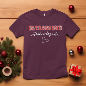 Ultrasound Tech Christmas T Shirt Technologist Gift Sonographer Sonography Student TS10 Maroon Print Your Wear