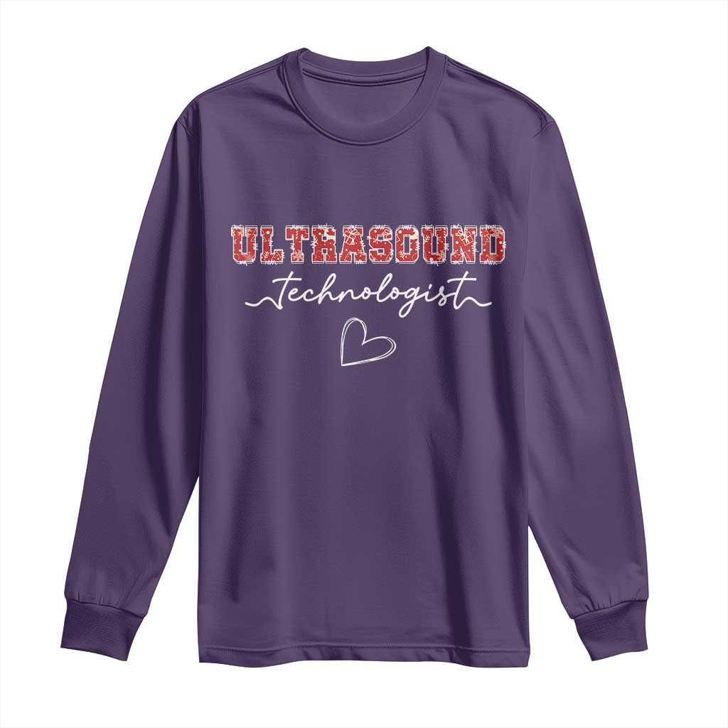 Ultrasound Tech Christmas Long Sleeve Shirt Technologist Gift Sonographer Sonography Student TS10 Purple Print Your Wear