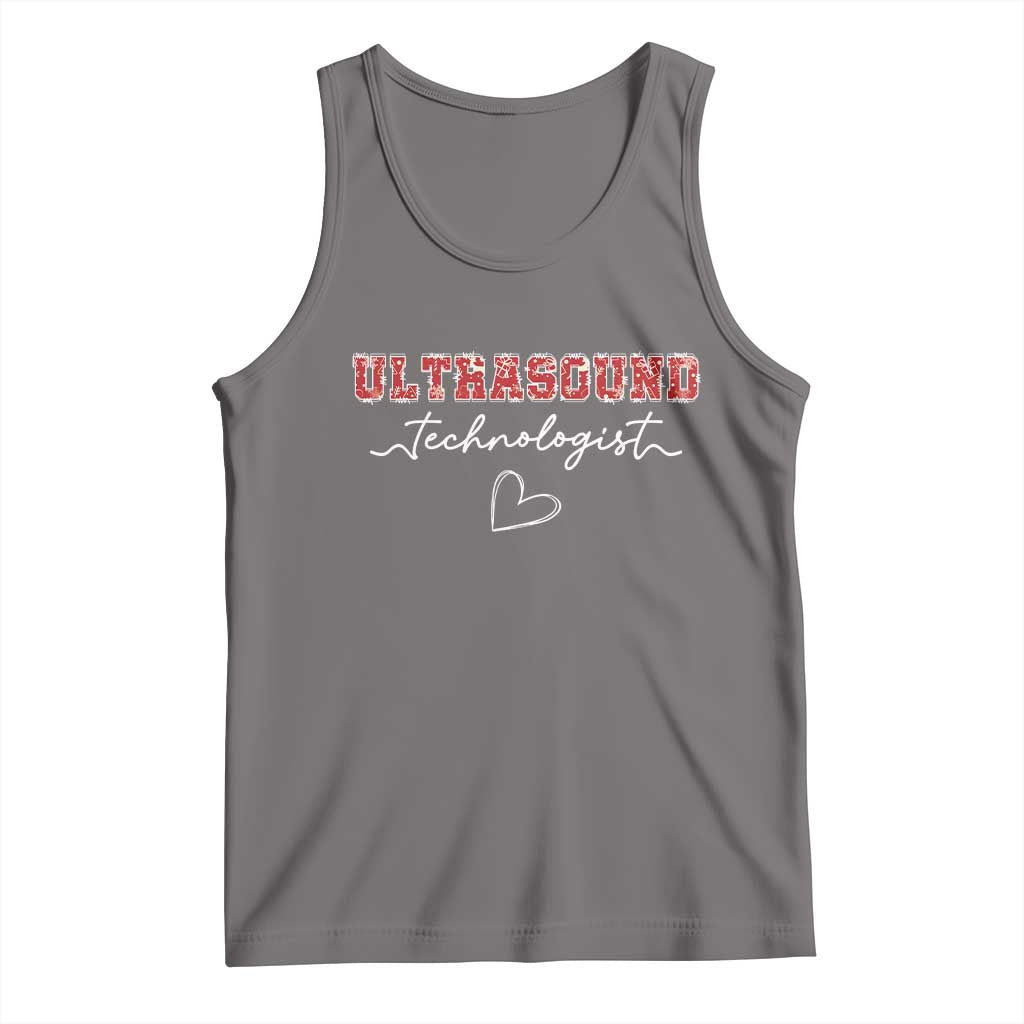 Ultrasound Tech Christmas Tank Top Technologist Gift Sonographer Sonography Student TS10 Deep Heather Print Your Wear
