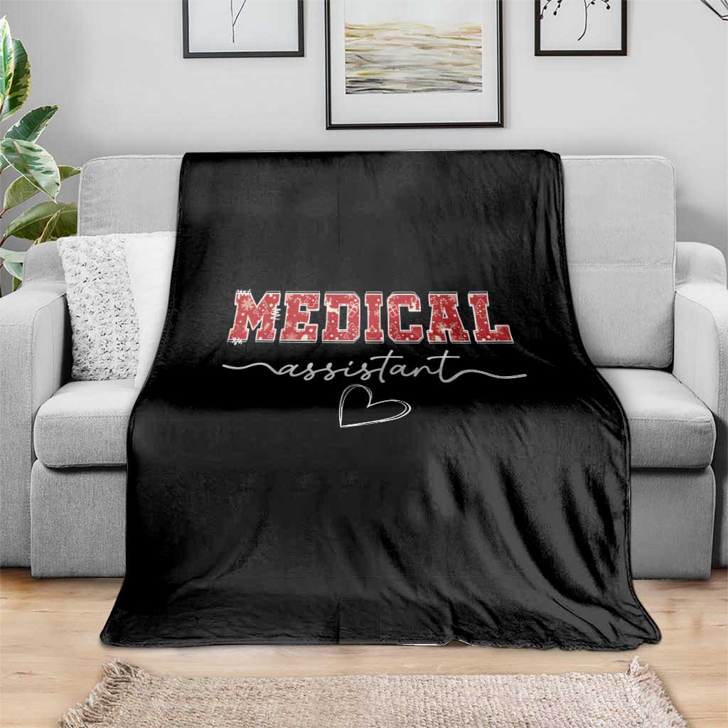 Christmas Medical Assistant Throw Blanket MA Nurse Gift TS10 Print Your Wear