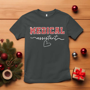 Christmas Medical Assistant T Shirt MA Nurse Gift TS10 Dark Heather Print Your Wear